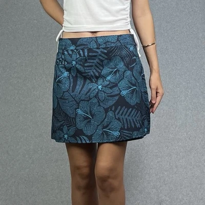 RipSkirt Rip Skirt Womens Medium Blue Maui Moonlight Floral Hawaiian Boho Beach - Image 1 of 4