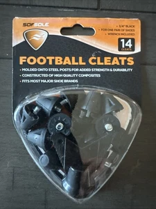 Botines de fútbol Sofsole 14 piezas negros se adapta a la mayoría de las marcas 3/4" con llave envío gratuito - Imagen 1 de 2