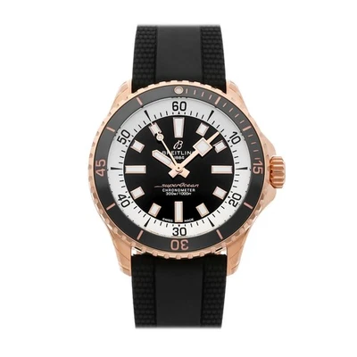 Breitling Superocean Rose Gold Auto Black Rubber Strap Watch 42mm R17375211B1S1 - Image 1 of 4