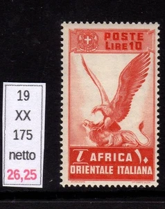 Italienisches Ostafrika verschiedene Themen Lire 10 neue Vollgummi mnh - Bild 1 von 1