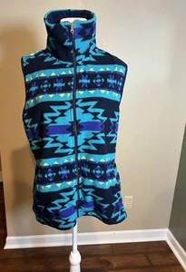 Chaps Sport Women's XL Southwest Full Zip Fleece Vest Aztec Tribal - Picture 1 of 8