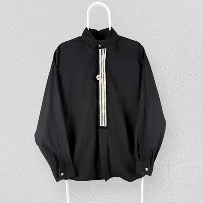 Chemise noire vintage Bellows Brut Le Garage manches longues Made in Paris homme taille moyenne - Photo 1/4