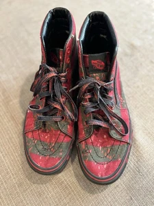 Vans x House of Terror Sk8 Nightmare On Elm Street Krueger High Tops M 7.5/W 9.0 - Picture 1 of 7