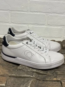 Zapatilla deportiva COACH Lowline de cuero de caña baja en blanco óptico/azul marino para mujer talla 7 G5040 - Imagen 1 de 8