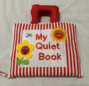 My Quiet Cloth/Fabric Toddler Activity Book Zipper Carrying Bag - Picture 1 of 14
