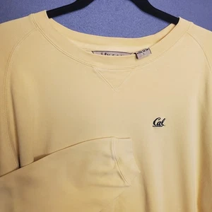 Vintage VESI Men's UC Berkley "Cal" Logo Yellow Sweatshirt Prima Cotton Size L  - Picture 1 of 8