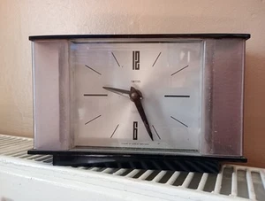 Vintage mid century retro Smith's Mantle battery clock Brutalist MCM Sectronic - Picture 1 of 8