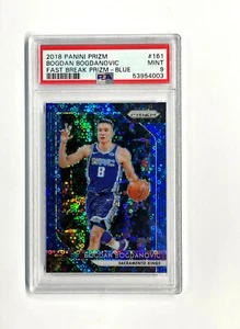 Panini Past Break Blue Prizm #161 2018 Bogdan Bogdanovic Kings/175 PSA 9 como nuevo - Imagen 1 de 3