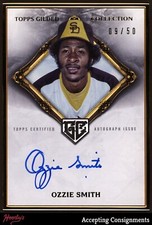 2023 Topps Gilded Collection Gold Framed Hall of Famer Ozzie Smith AUTO 09/50