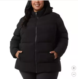 Neu mit Etikett 32 Grad Hitze Damen-4-Wege-Stretchjacke mit Kapuze, Farbe schwarz, Größe 3X - Bild 1 von 3
