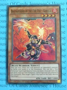Bruderschaft der Feuerfaust - Gorilla CT11-DE003 Yu-Gi-Oh Karte Limitiert Neu - Bild 1 von 3