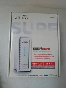ARRIS SB6183 686 Mbps Cable Modem, White Brand New - Picture 1 of 4
