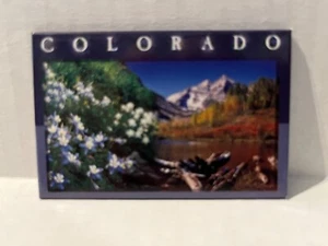 Neu Colorado Kühlschrank Kühlschrankmagnet Berge Blumen - Bild 1 von 3