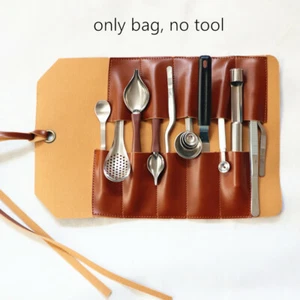 Pro Chef Plating Kit Storage Bag Case Leather Bag Chef Tools Kit Travel Roll Bag - Picture 1 of 7