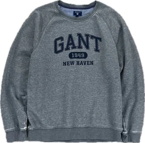 Gant New Haven 1949 Terry Knit Sweatshirt Size L Vintage Wash Lightweight Fleece - Picture 1 of 12