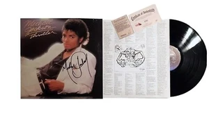MICHAEL JACKSONS THRILLER VINILO VINTAGE FIRMADO A MANO + 2 x CERTIFICADOS DE CERTIFICADO DE AUTENTICIDAD 1982 - Imagen 1 de 10