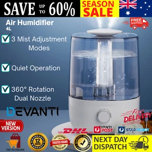 Air Humidifier Ultrasonic Mist Purifier Aromatherapy Diffuser LED Indicator 4L - Picture 1 of 13