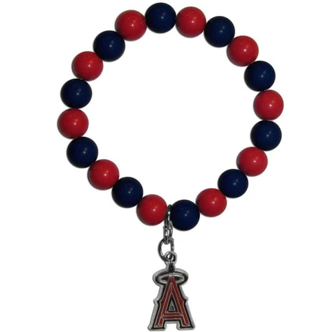 Los Angeles Angels Bead Style Bracelet [NEW] MLB Wrist Stretch Necklace Jewelry Cover