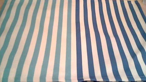 Juego de 4 alfombrillas Kate Kim 100 % polietileno azul/verde a rayas 19X14" MW/Tumble Dry bajas NUEVO - Imagen 1 de 4