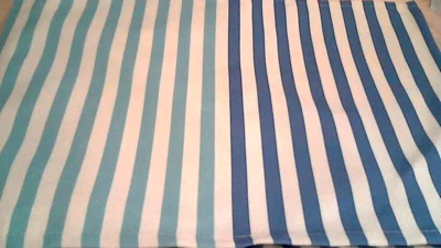 Kate Kim 100% Poly PlaMats Blue/Grn Stripe 19X14" SET Of 4 MW/Tumble Dry Low NEW - Image 1 of 4