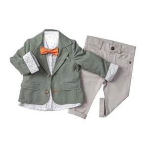 Infant and Toddler Boy's 3-Piece Suit with Fully LIned Jacket, Pants and Shirt - Picture 1 of 14