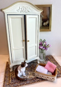 1:12 cabinet Miniature Bedroom wardrobe miniature cabinet wooden furniture - Picture 1 of 4