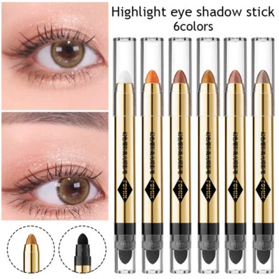 Double-head Cream Eye Shadow Pen Eyeshadow Pencil Shimmer Eyeshadow Stick Mat - Image 1 of 4