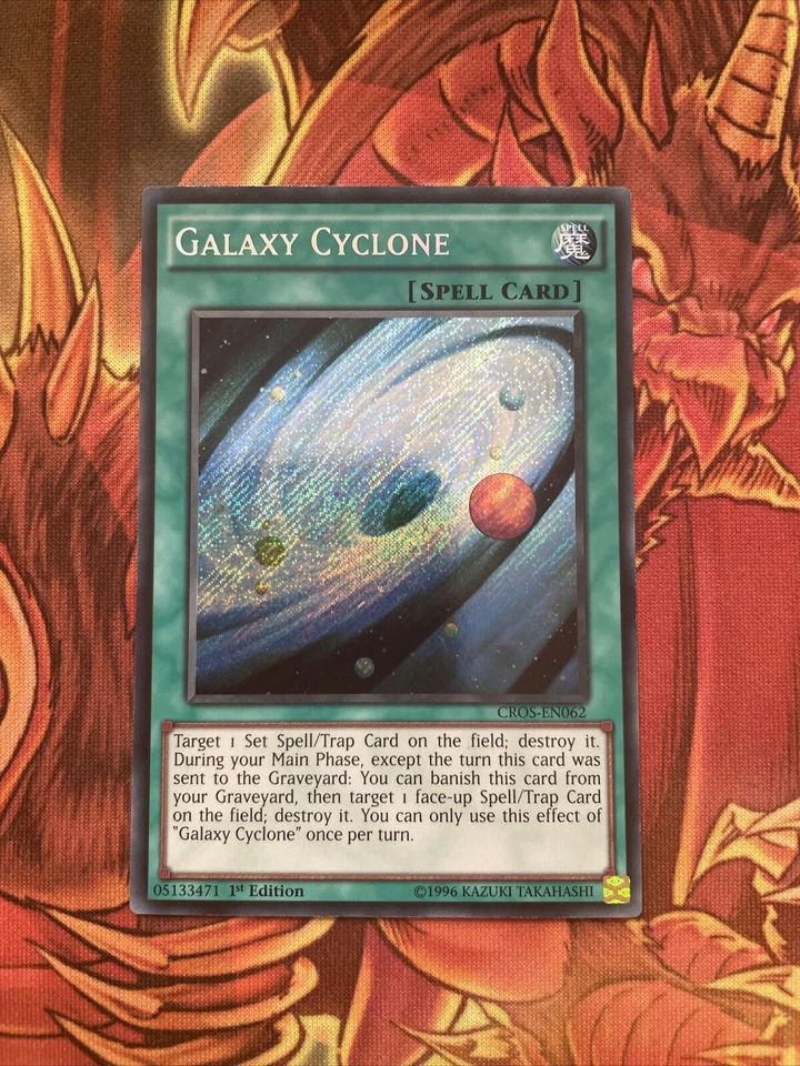 YuGiOh! Galaxy Cyclone Rare CROS-EN062 1st Ed Secret Rare Near Mint - Image 1 of 1