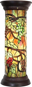 L10769 Grape Vine Tiffany Style Stained Glass Pedestal Floor Lamp for Decorating - Picture 1 of 7