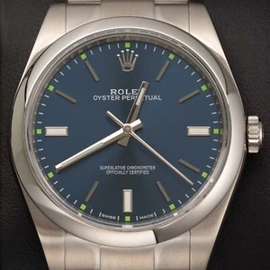 Rolex Oyster Perpetual 114300 Watch 39mm Stainless Steel Bracelet Blue Dial - Picture 1 of 10