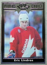 ERIC LINDROS (1) 1992 Cartwrights Players Choice Silver Card #16