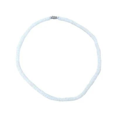 Colar Gargantilha Surfista Branco Liso HEISHI Joias Havaianas Feitas à Mão Puka Shell - Imagem 1 de 2