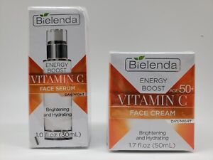  BIELENDA Vitamin C Age 50+ Energy Boost 2 Pc Set Day/Night Cream + Face Serum