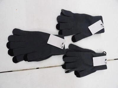 Lote de 3 pares de guantes de texto West Loop grises nuevos con etiquetas talla única Foto 1 de 4