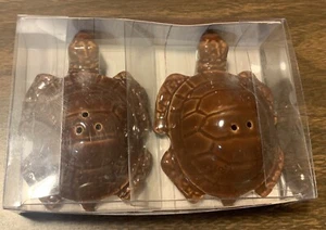 BW Boston Warehouse Trading Co. Brown Tortoise Salt and Pepper Shaker Set NIB - Picture 1 of 4