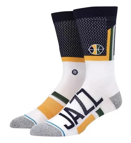 Stance Utah Jazz Shortcut Men Casual Crew Socks - Large Cover