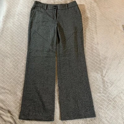 Ann Taylor Womens 12 Dress Pants Gray Margo Boot Cut Wool Silk Blend Mid Rise - Image 1 of 4