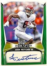 2023 Leaf Draft RC/AUTO John Metchie III 44th Pick Green Parallel 