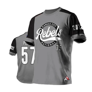 CUSTOM T-Shirt JERSEY Personalized Name - Rebels 2022 - Fastpitch Softball - Picture 1 of 7