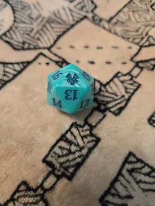 Magic The Gathering Spindown Oversized D20, Theros Beyond Death Fatpack Teal - Picture 1 of 2