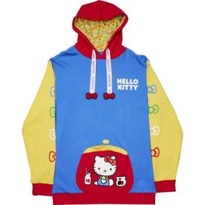 Sanrio Hello Kitty 50th Anniversary Color Block Unisex Hoodie - Picture 1 of 6