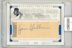 2018 Panini National Treasures Jim Gilliam Souvenir Cuts 4/4