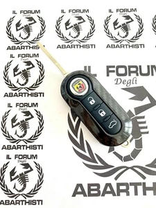 ABARTH cover chiave exclusive 100% FIBRA CARBONIO 500 695 595 esseesse NERO - Bild 1 von 4