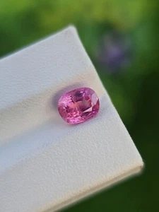 Zafiro rosa natural forma ovalada transparente | Afganistán suelto sin tratar - Imagen 1 de 4