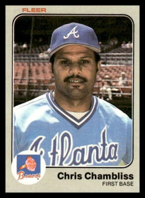 1983 Fleer  Chris Chambliss #134 Atlanta Braves Baseball Card - Image 1 of 2