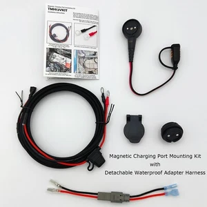 Magnetic Charging Port Mounting Kit with Detachable Waterproof Adapter Harness - Picture 1 of 21