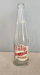 Vintage Unique TULIP DE LUXE BEVERAGES Soda Pop Bottle ~ Johnstown, PA - Picture 1 of 6