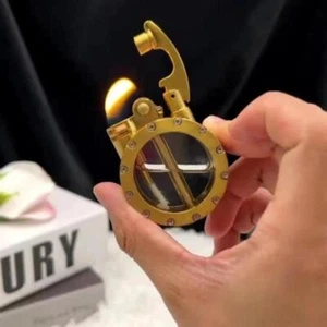 Vintage Trench Lighter 2024 New Retro Transparent Kerosene Reusable Windproof - Picture 1 of 16