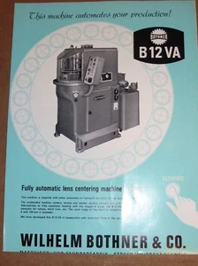 Vtg Wilhelm Bothner & Co Catalog~Lens Centering Machine - Picture 1 of 1