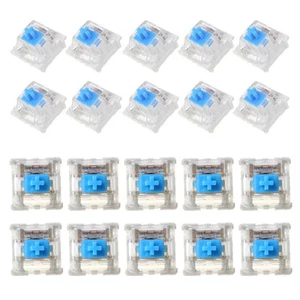 Mechanical Gaming Keyboard Switches 10Pieces Blue White Switches 3pin 60g - Zdjęcie 1 z 8